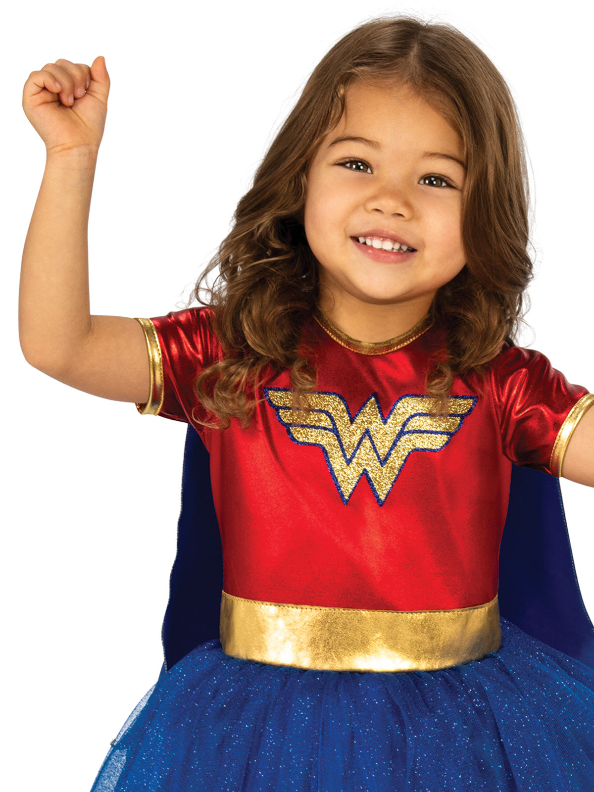 Wonder Woman Kids Costume with Logo Dress Cape and Belt