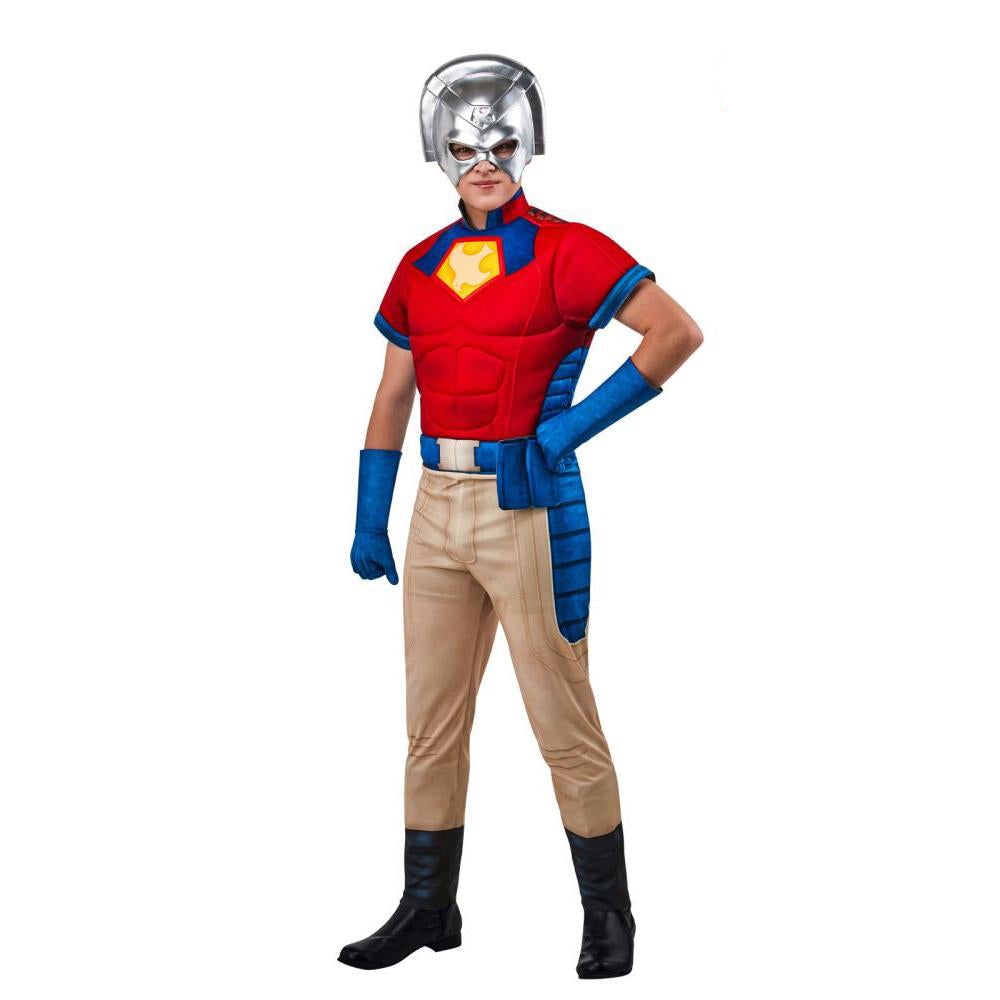 Peacemaker Muscle Chest Costume with Gloves and Mask for Teens and Adults