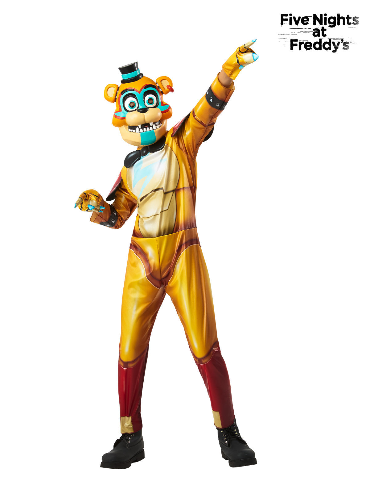 Glamrock Freddy Kids Costume from FNAF with Jumpsuit Halloween Outfit