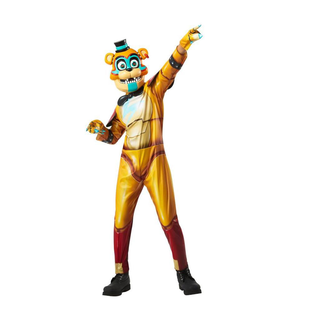 Glamrock Freddy Kids Costume from FNAF with Jumpsuit Halloween Outfit