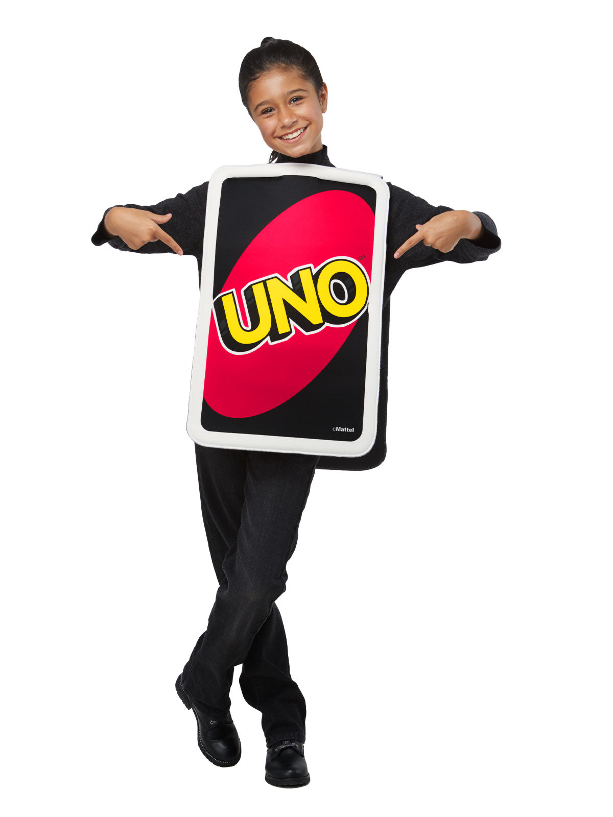 UNO Draw 4 Card Costume for Kids – Official Mattel Tabard for Dress-Up Fun