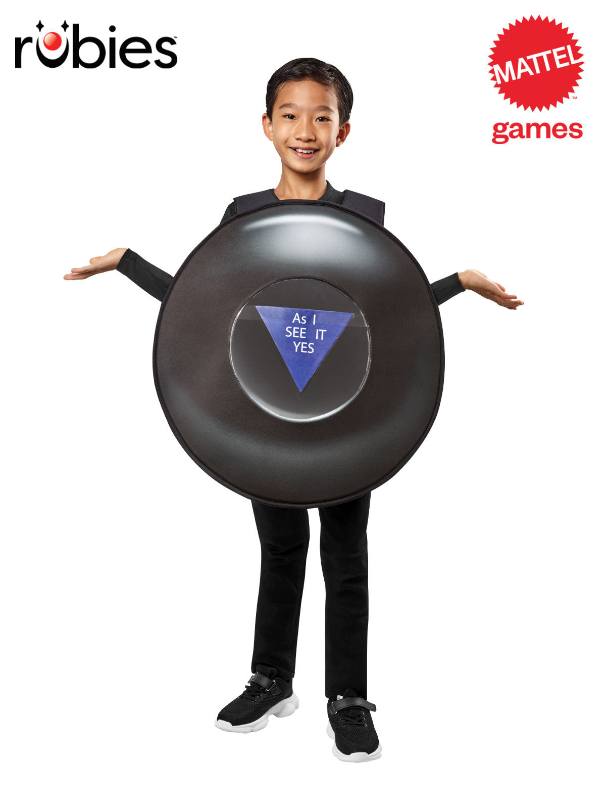 Magic 8 Ball Costume Child Foam Tabard with Fortune Cards Dress Up
