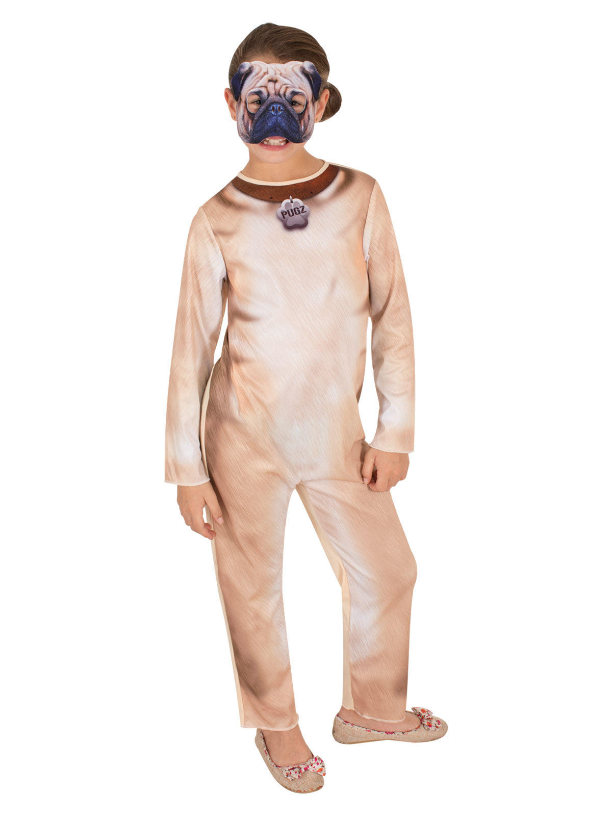 Pug Dog Costume Child Animal Book Week Jumpsuit with Mask and Tail
