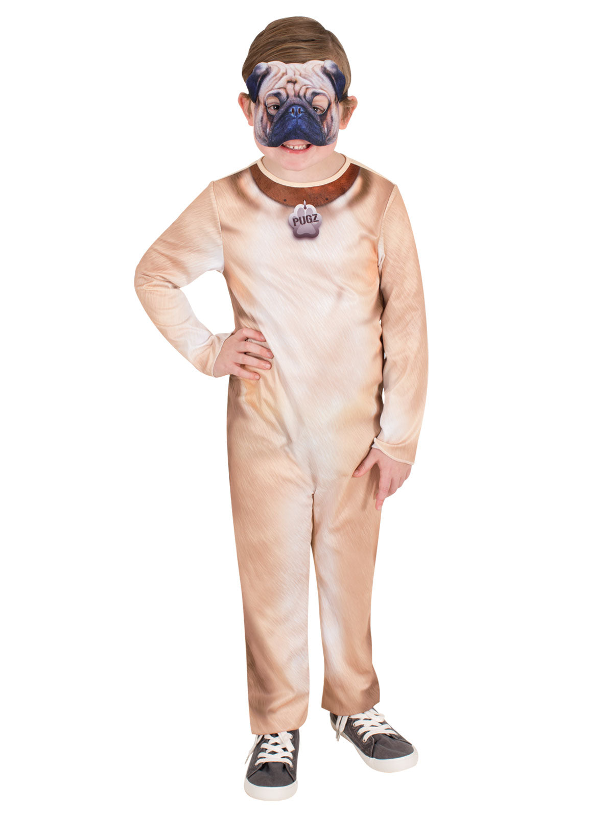 Pug Dog Costume Child Animal Book Week Jumpsuit with Mask and Tail