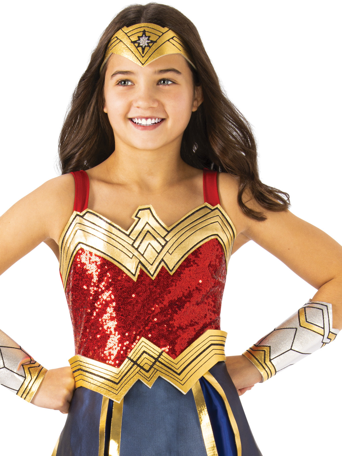 Wonder Woman 1984 Deluxe Child Costume Red Sequin Dress with Accessories