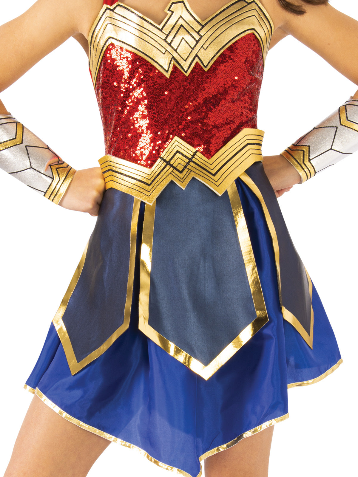 Wonder Woman 1984 Deluxe Child Costume Red Sequin Dress with Accessories