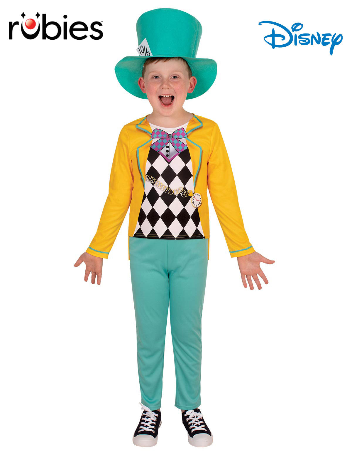 Mad Hatter Costume Child Alice in Wonderland Outfit with Hat Top and Pants