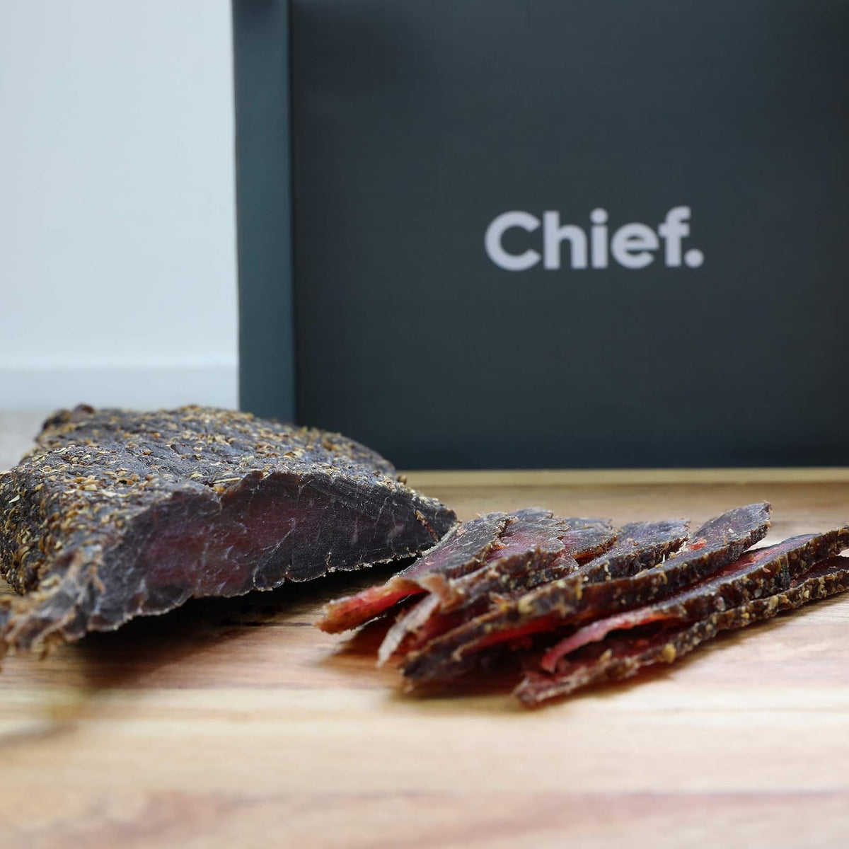 CHIEF Traditional Beef Biltong Grass-Fed Air Dried High Protein 12 x 30g Bags