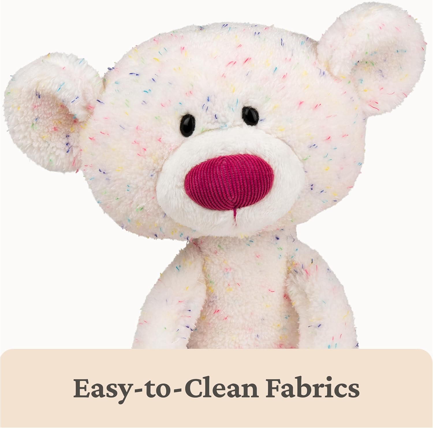 Gund Toothpick Confetti Teddy Bear Kids Soft Toy – 38 cm – White