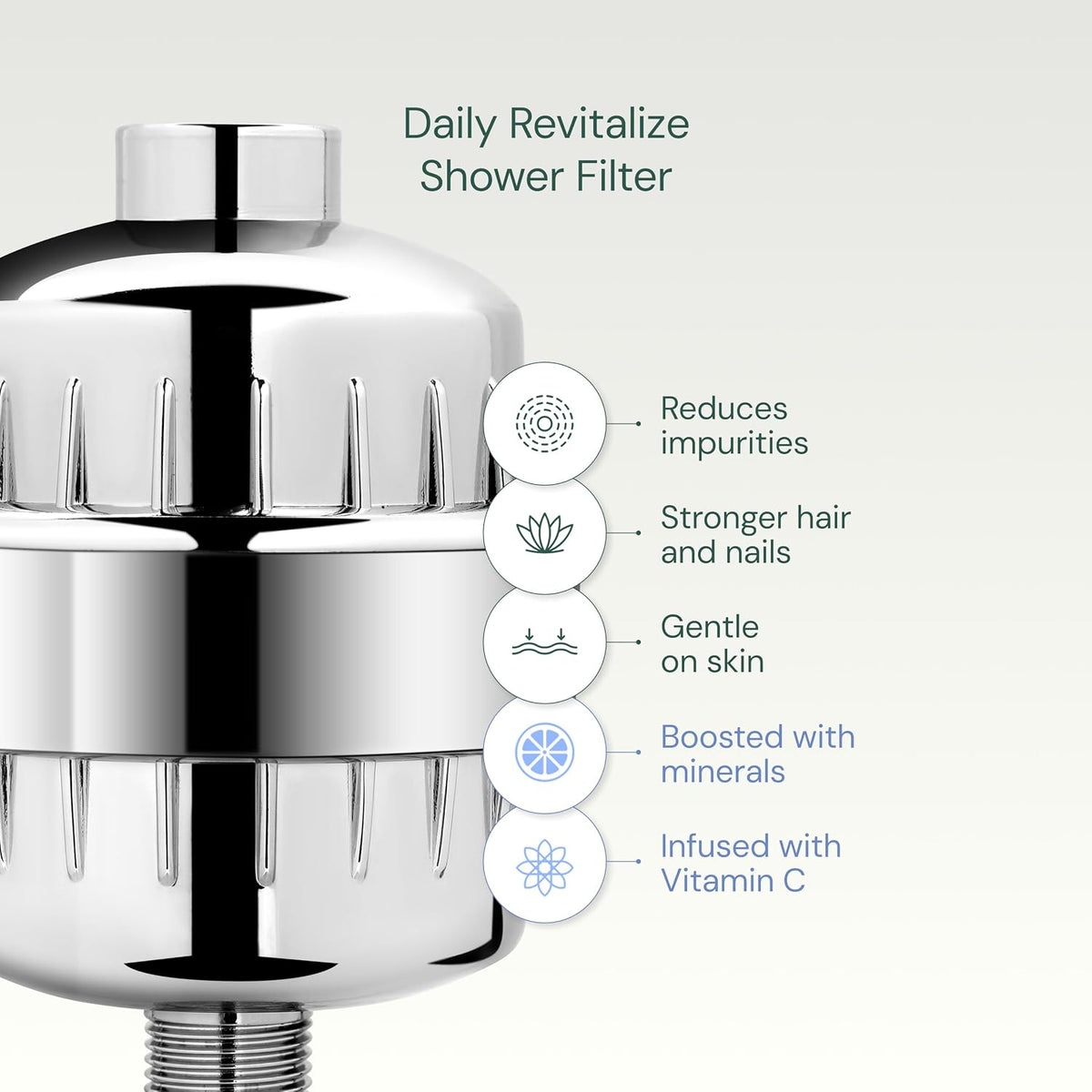 AquaBliss High Output Revitalizing Shower Filter for Hard Water Chrome