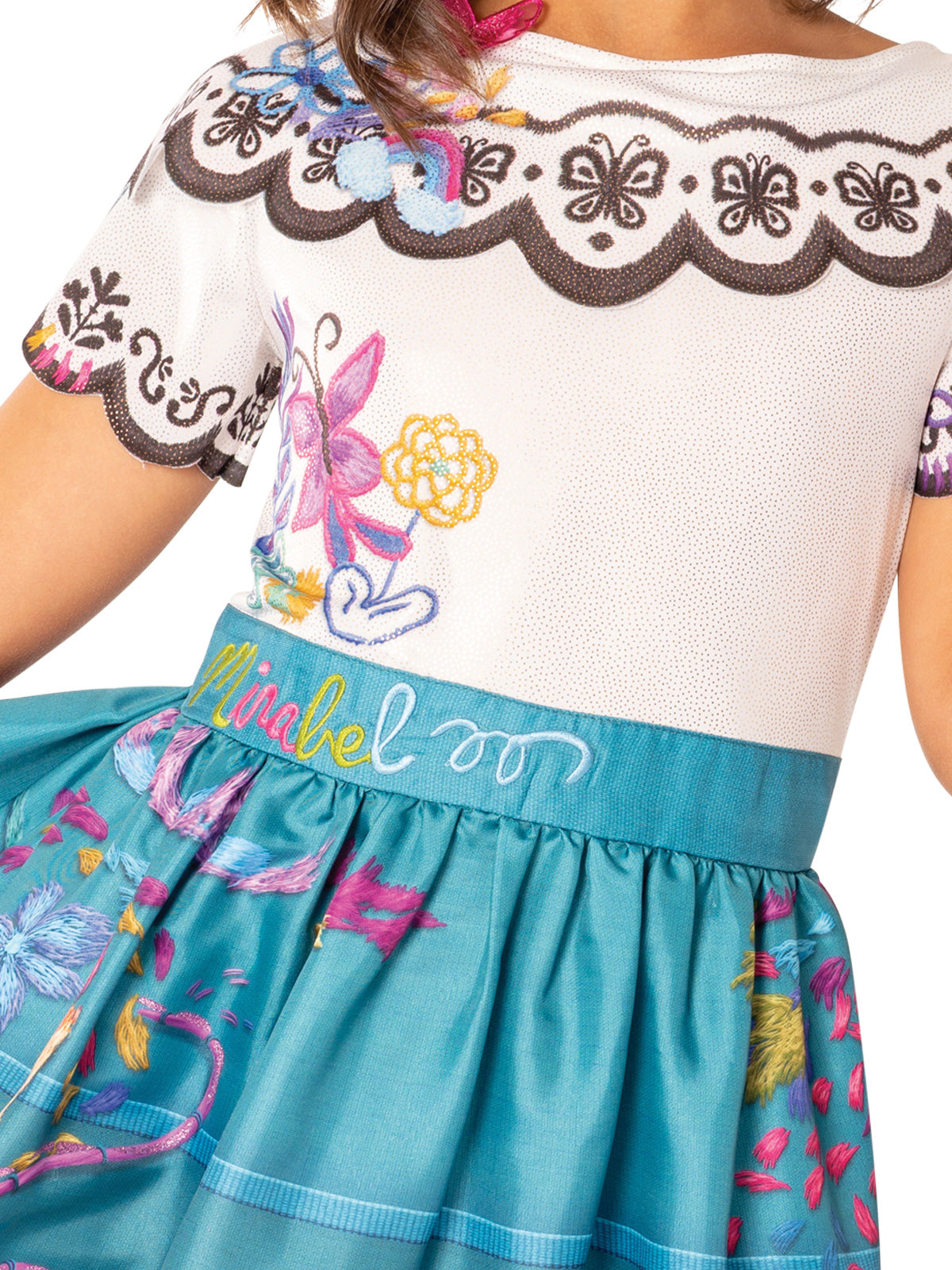 Mirabel Deluxe Costume Child Encanto Disney Dress with Tassels
