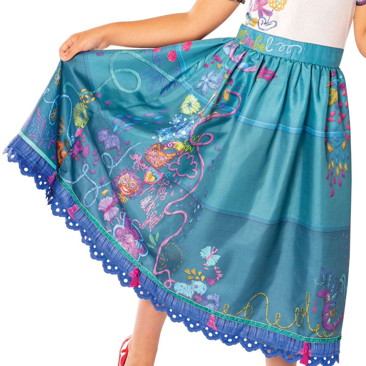 Mirabel Deluxe Costume Child Encanto Disney Dress with Tassels