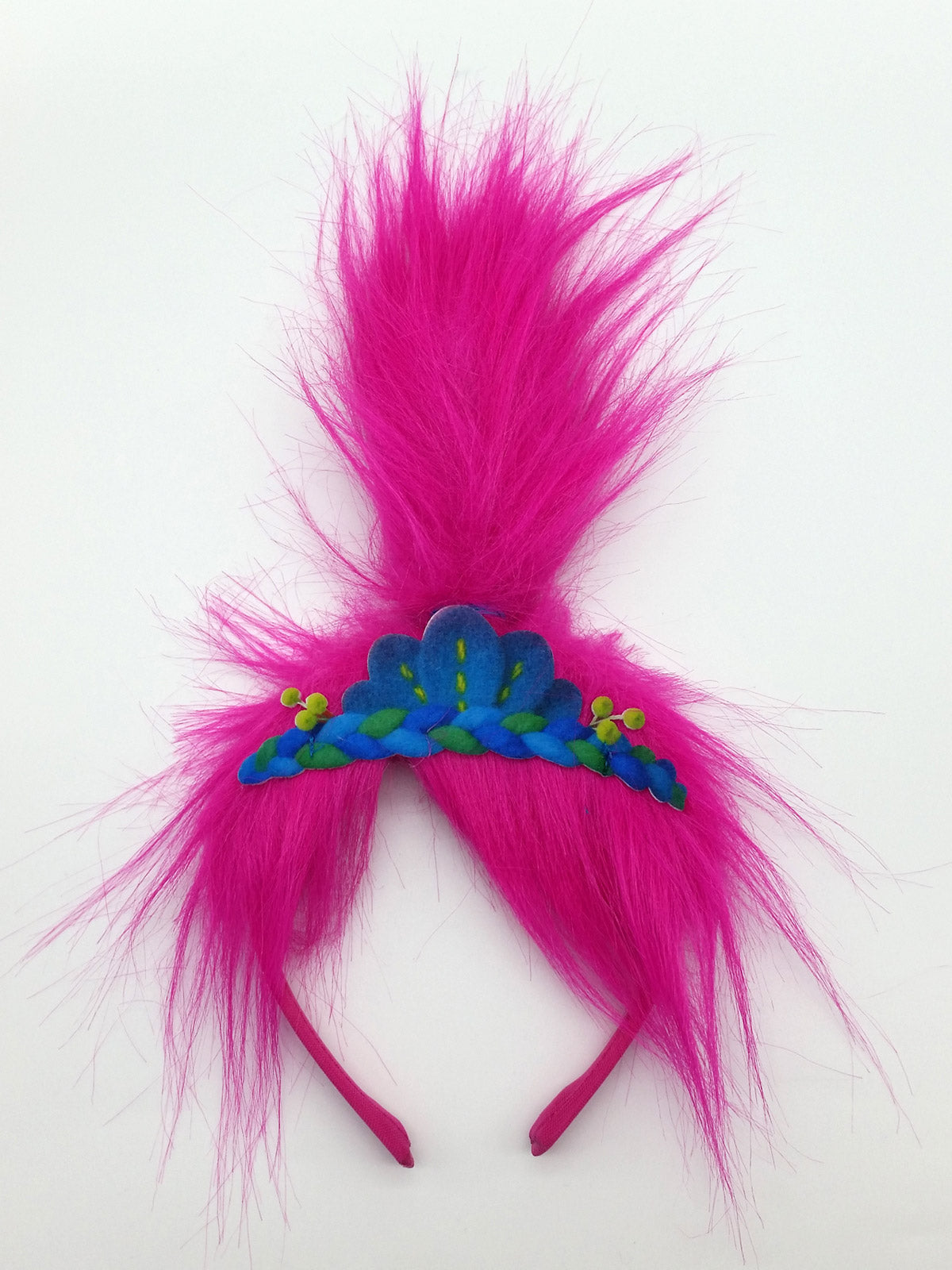 Trolls 3 Poppy Headband for Kids – Official Licensed Plush Pink Hair with Floral Design Pink Colour