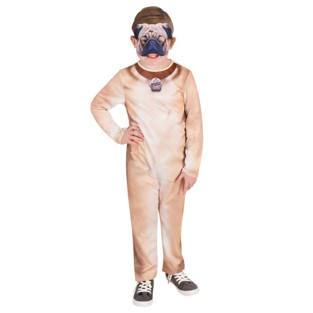Pug Dog Costume Child Animal Book Week Jumpsuit with Mask and Tail