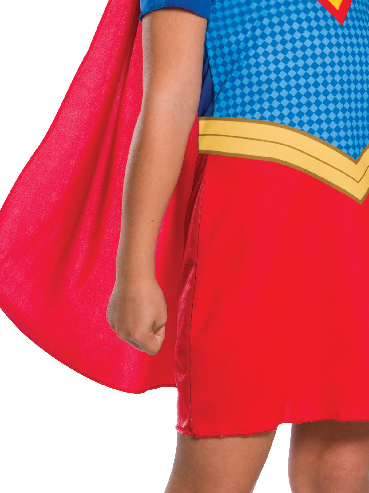 Supergirl Costume for Kids Dress with Cape and Headband Superhero Outfit