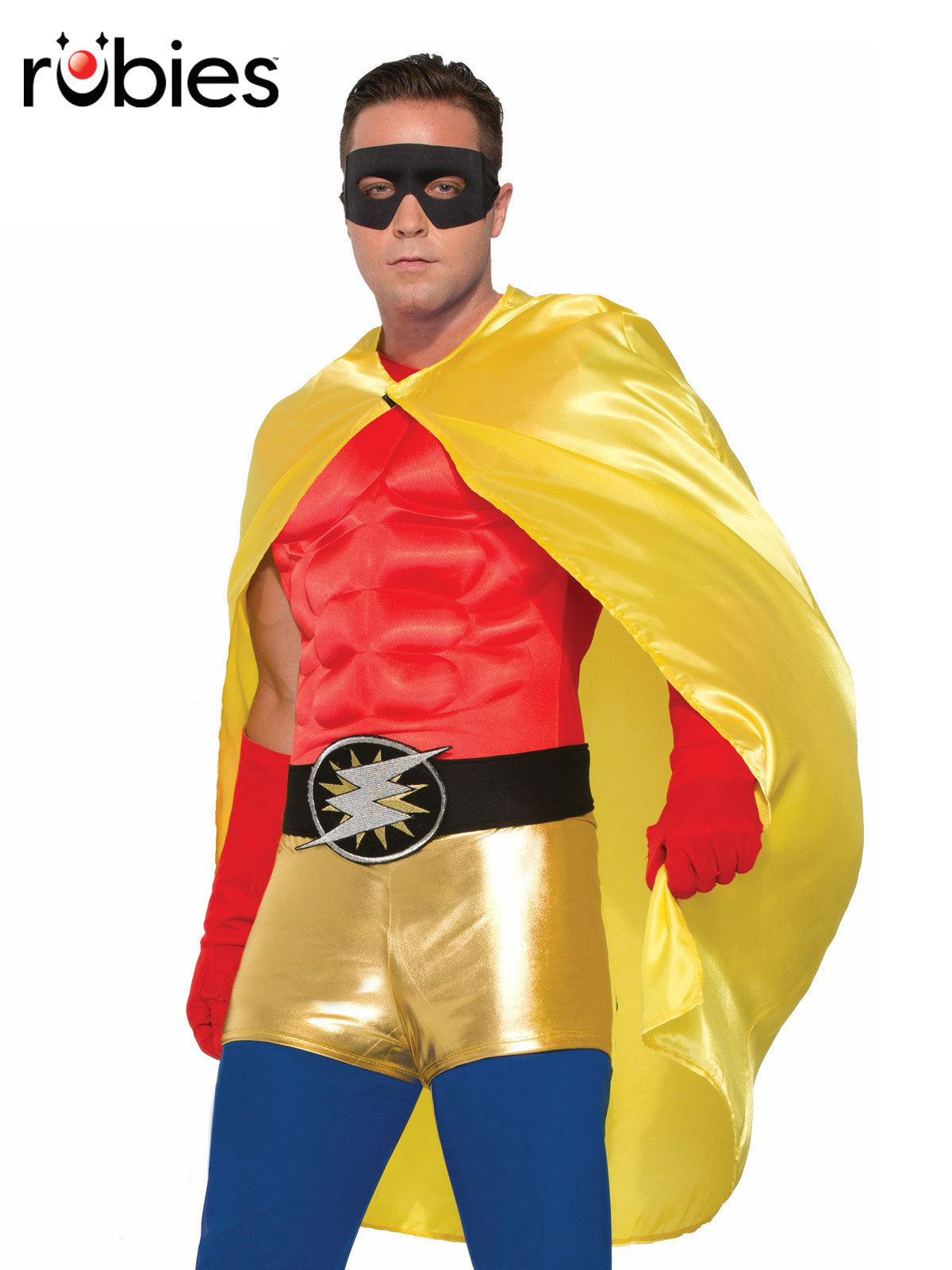 Superhero Costume Cape for Adults in Yellow Satin
