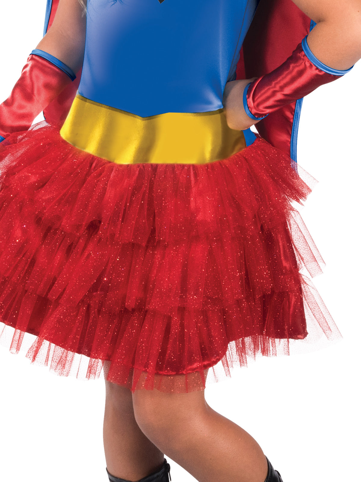 Supergirl Costume for Kids Dress with Cape Tutu Skirt and Gauntlets Superhero