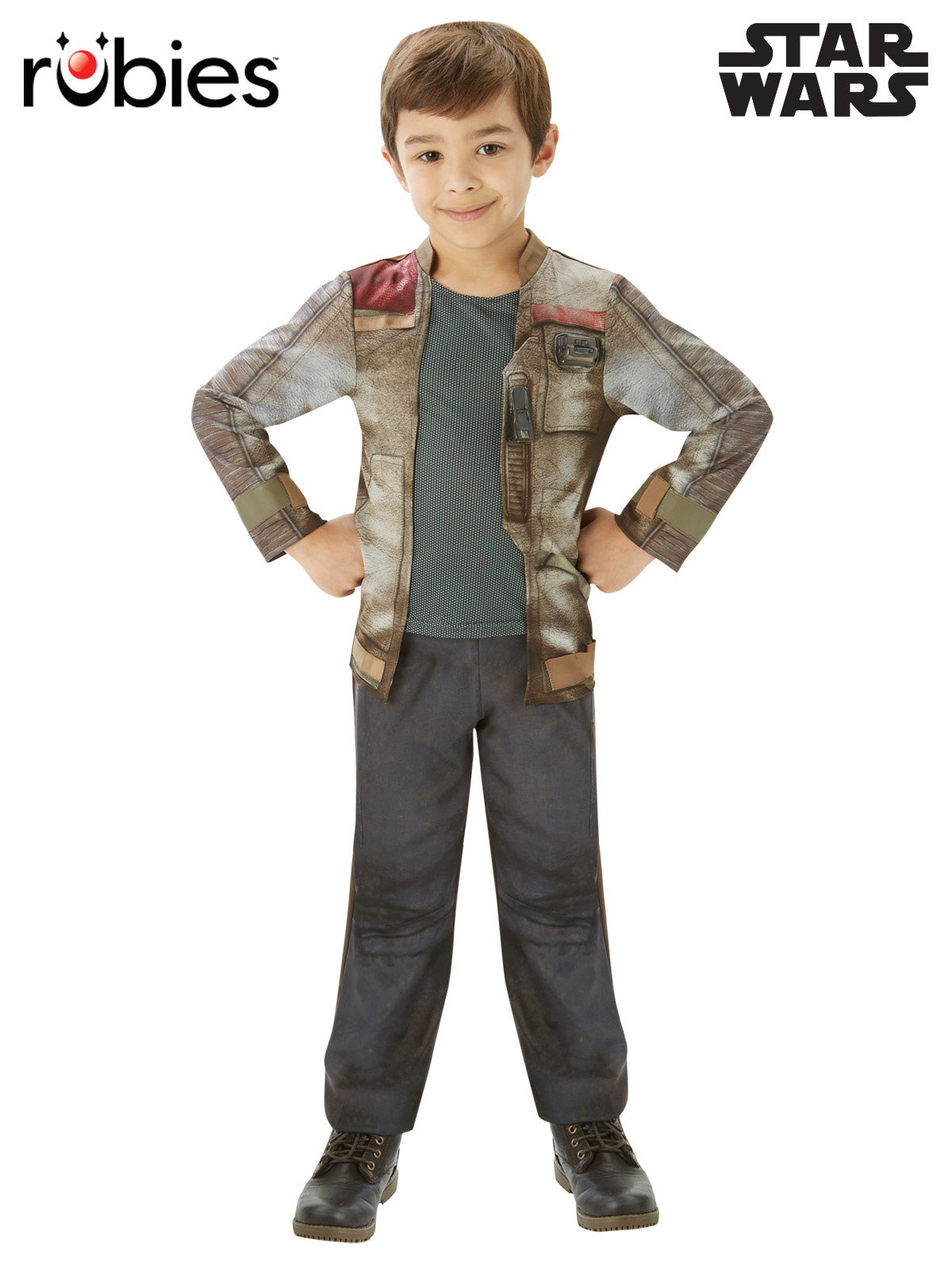 Star Wars Finn Deluxe Kids Costume with Printed Jacket Top and Pants