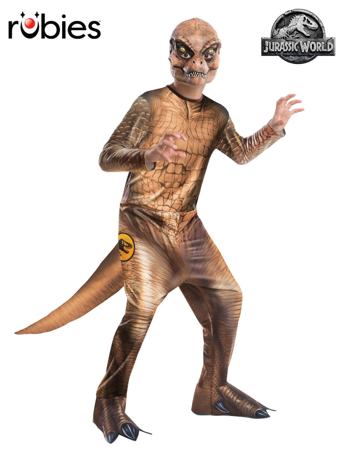 T-Rex Costume for Kids Deluxe Jurassic World Lenticular Dinosaur Suit