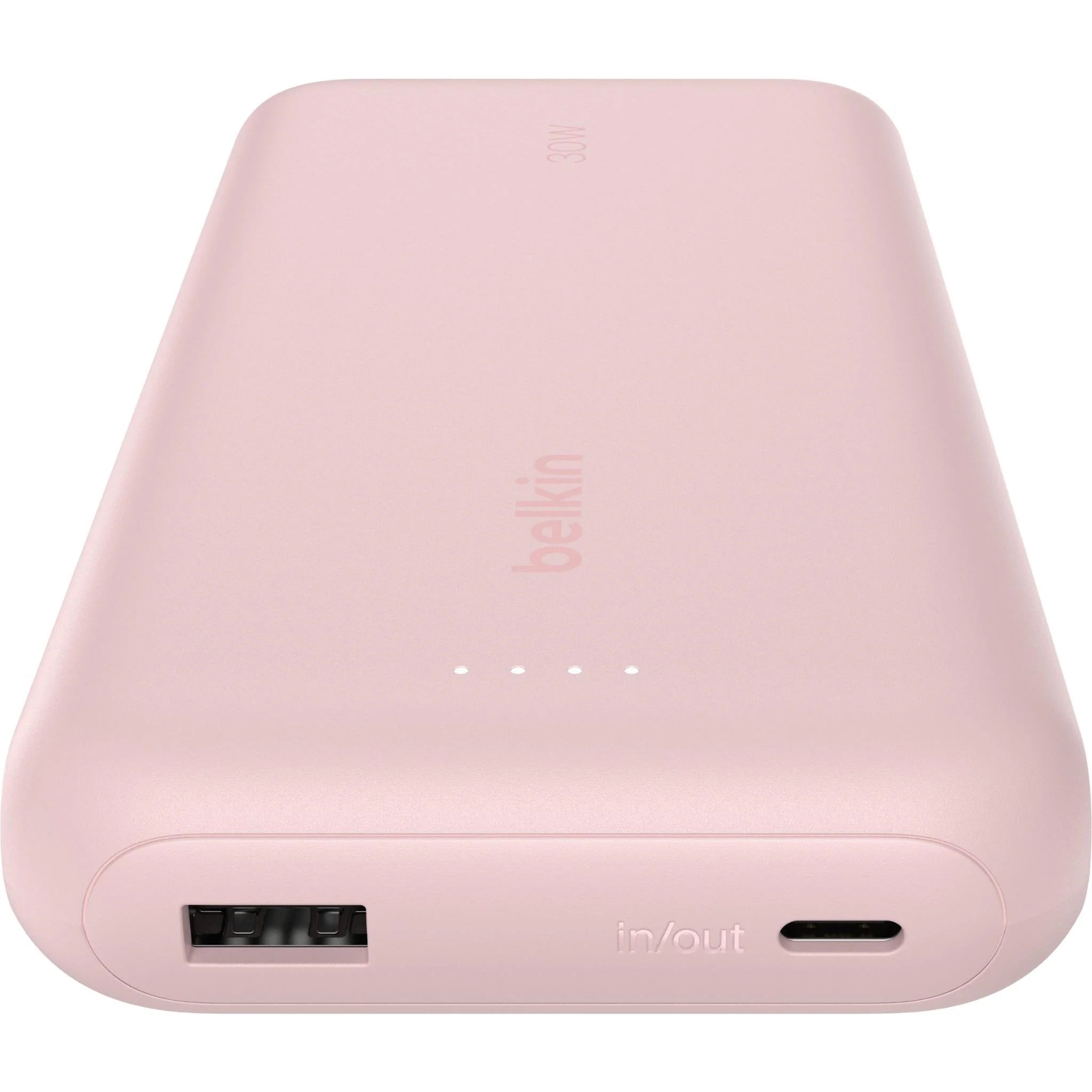 Belkin BoostCharge 20K Power Bank with Integrated USB-C Cable Pink
