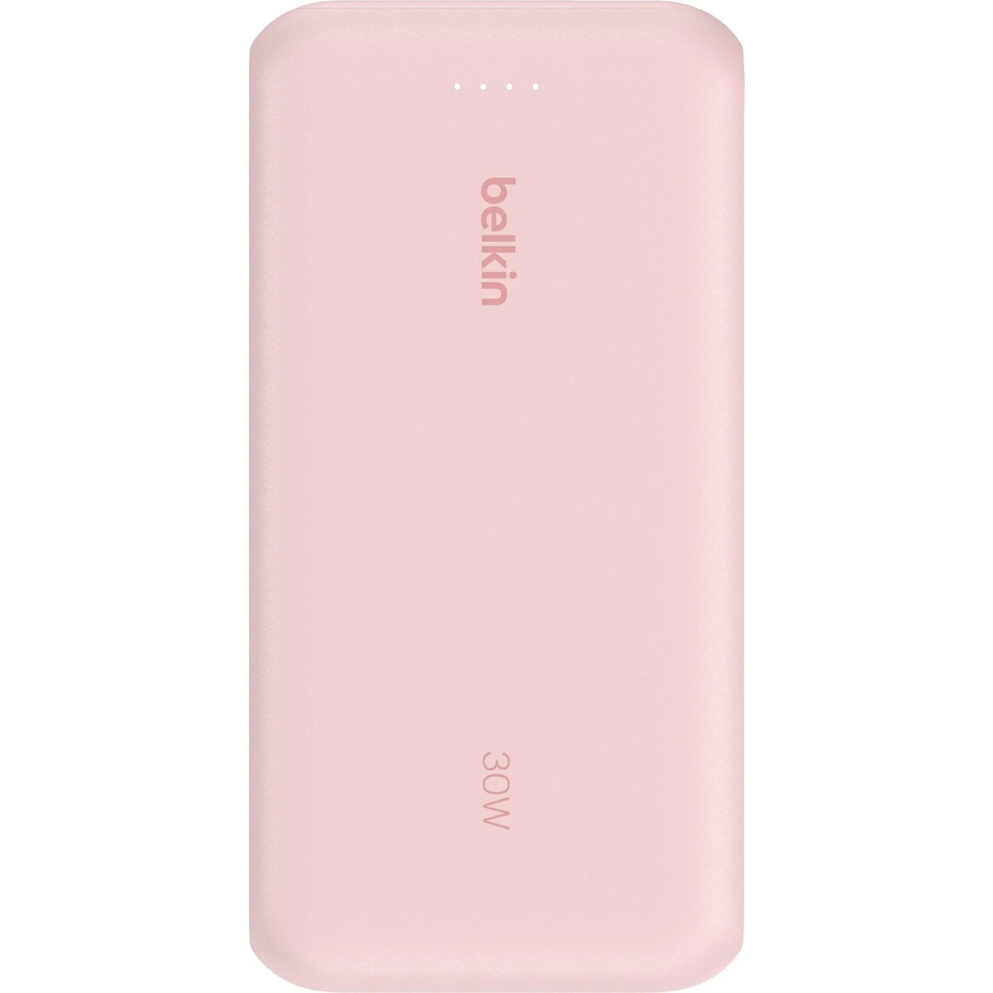 Belkin BoostCharge 20K Power Bank with Integrated USB-C Cable Pink