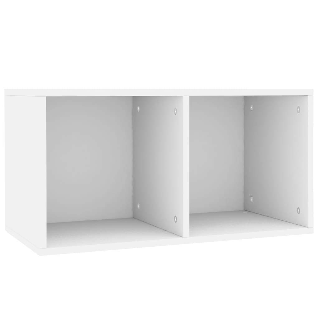 Vinyl Storage Box White 71x34x36 cm Engineered Wood