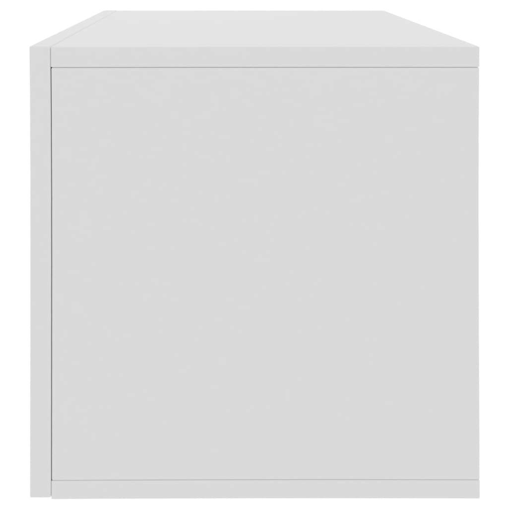 Vinyl Storage Box White 71x34x36 cm Engineered Wood
