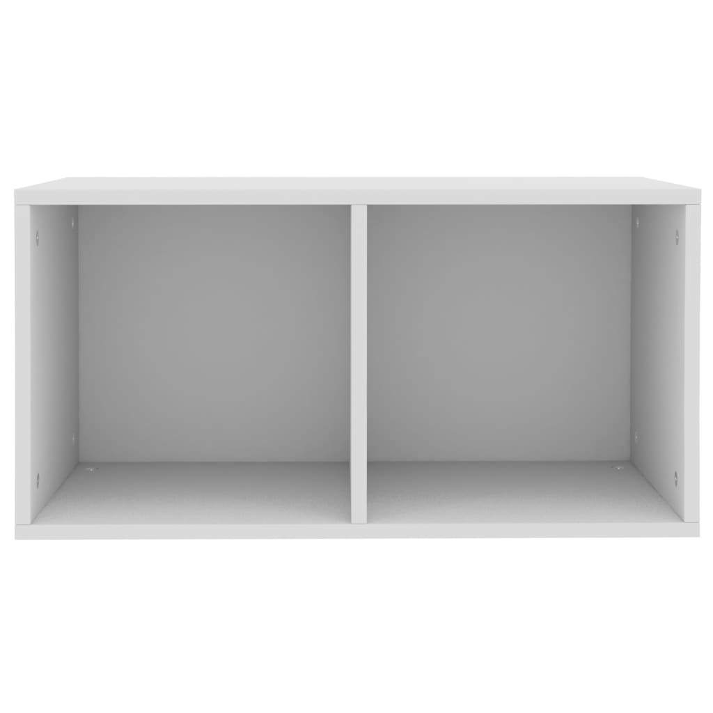 Vinyl Storage Box White 71x34x36 cm Engineered Wood