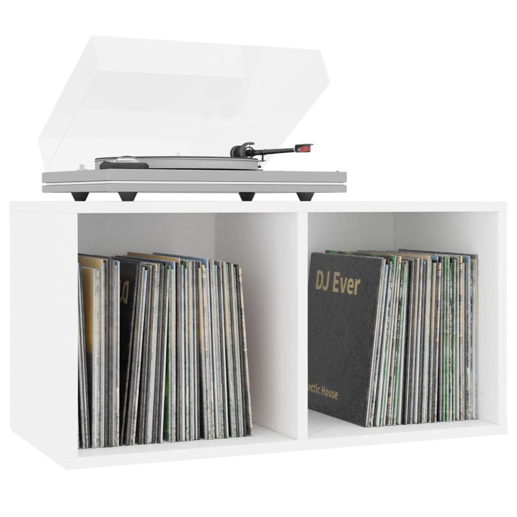 Vinyl Storage Box White 71x34x36 cm Engineered Wood
