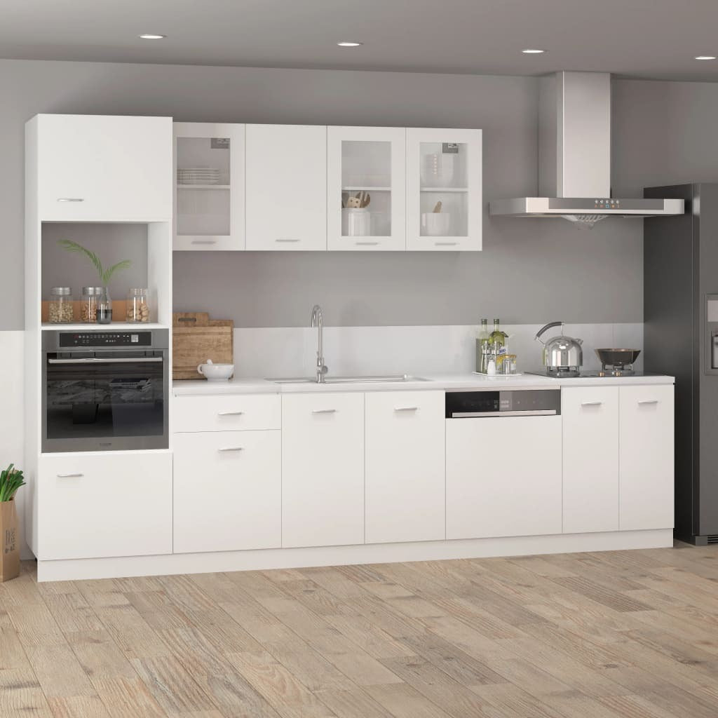 Dishwasher Panel Lyon Front Cover Kitchen Cabinet Engineered Wood White