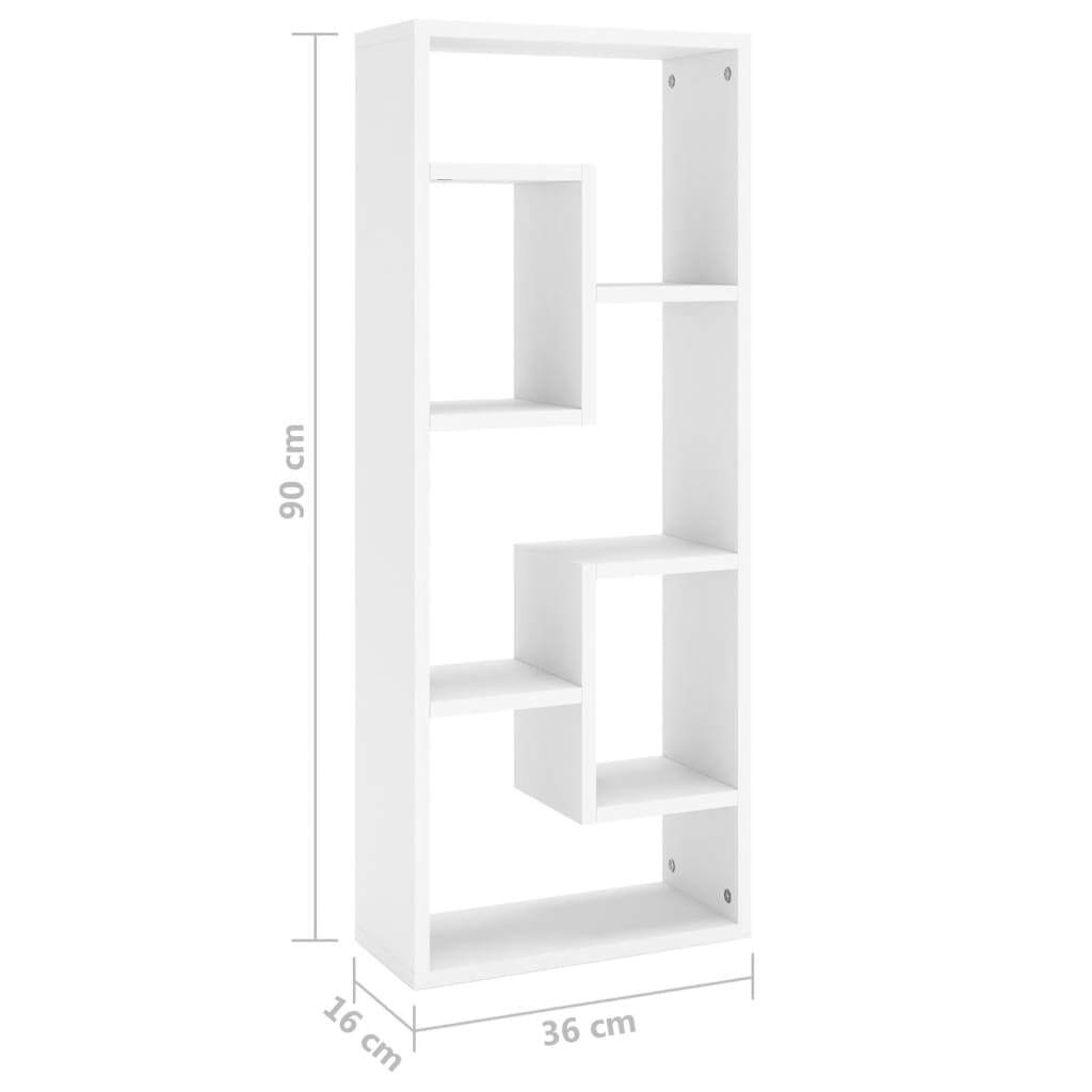 Wall Shelf White 36x16x90 cm Engineered Wood