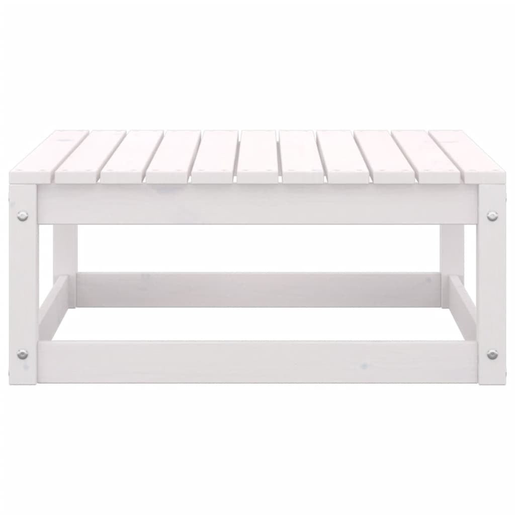 2 Piece Garden Lounge Set Modular Outdoor Furniture Solid Pinewood White