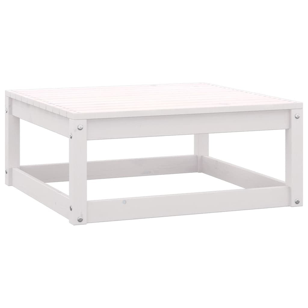 2 Piece Garden Lounge Set Modular Outdoor Furniture Solid Pinewood White