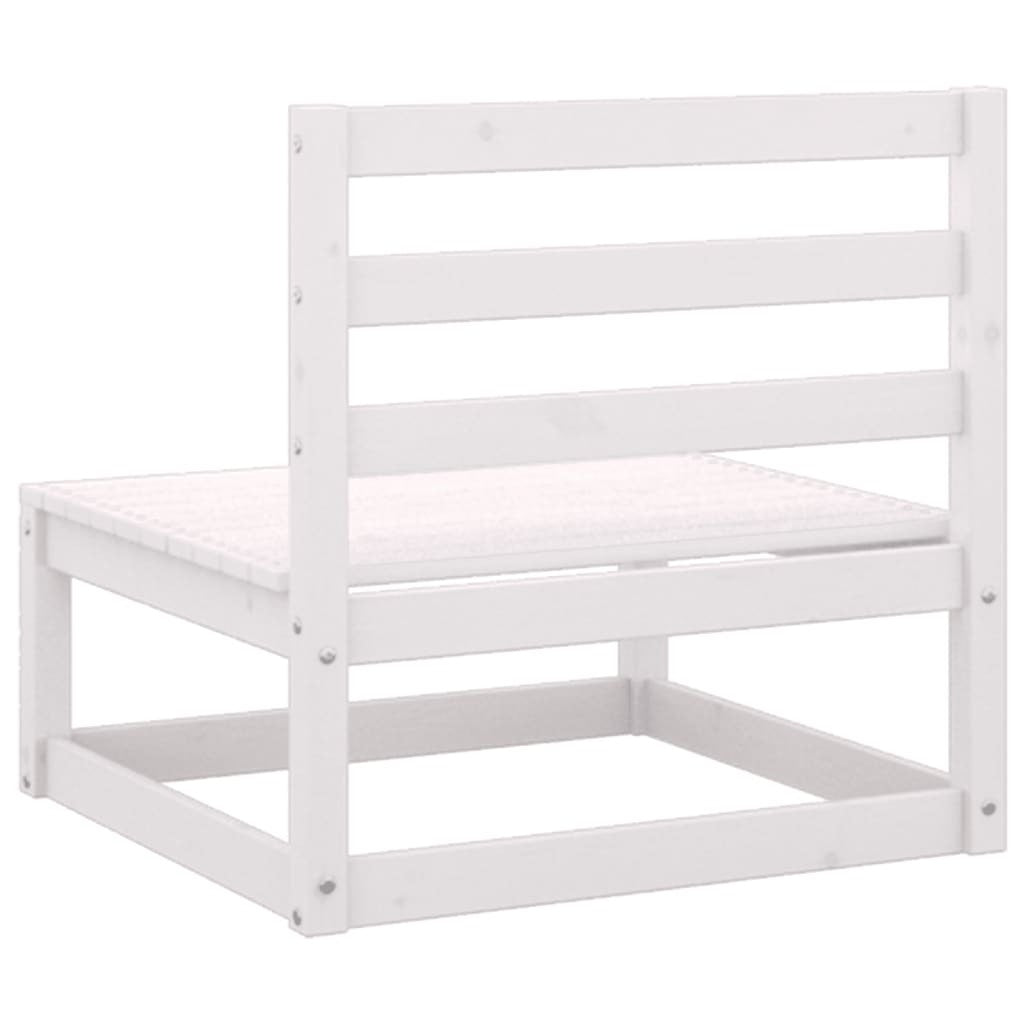 2 Piece Garden Lounge Set Modular Outdoor Furniture Solid Pinewood White