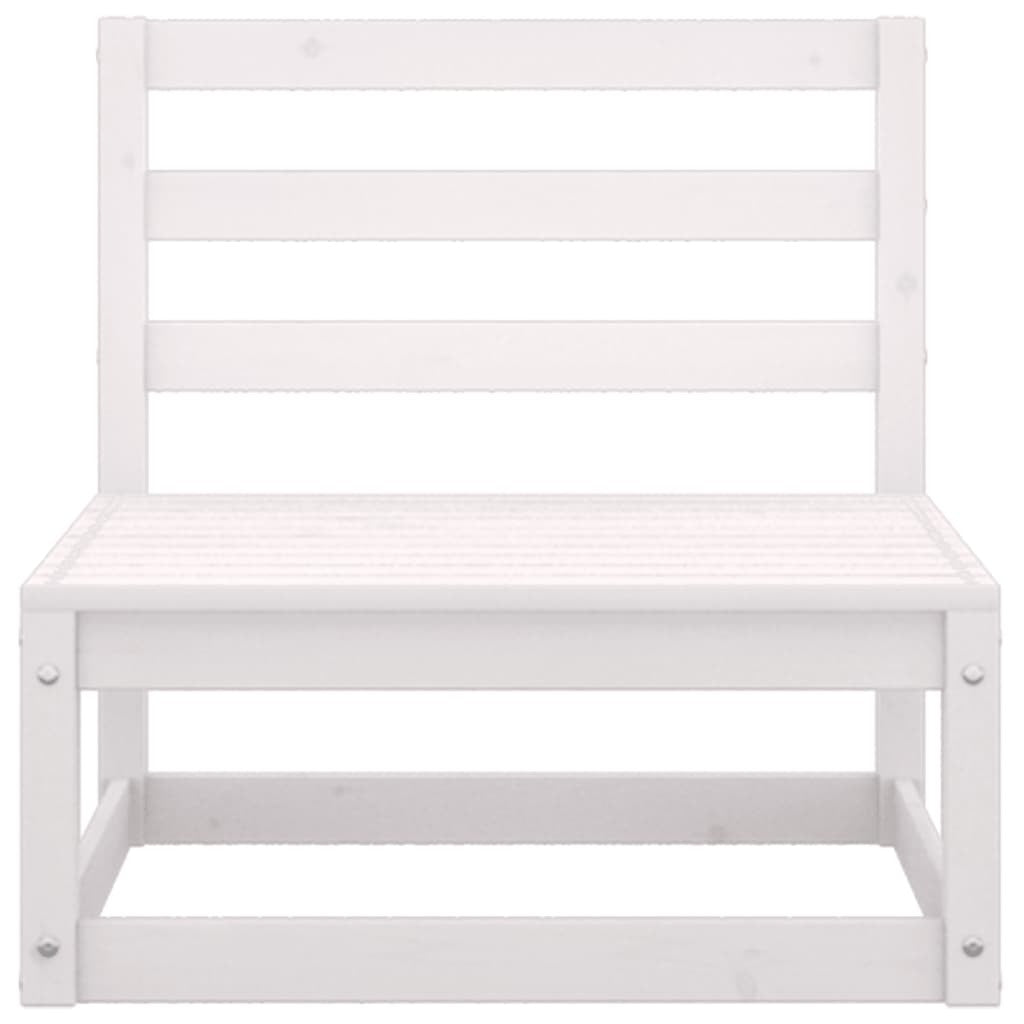 2 Piece Garden Lounge Set Modular Outdoor Furniture Solid Pinewood White