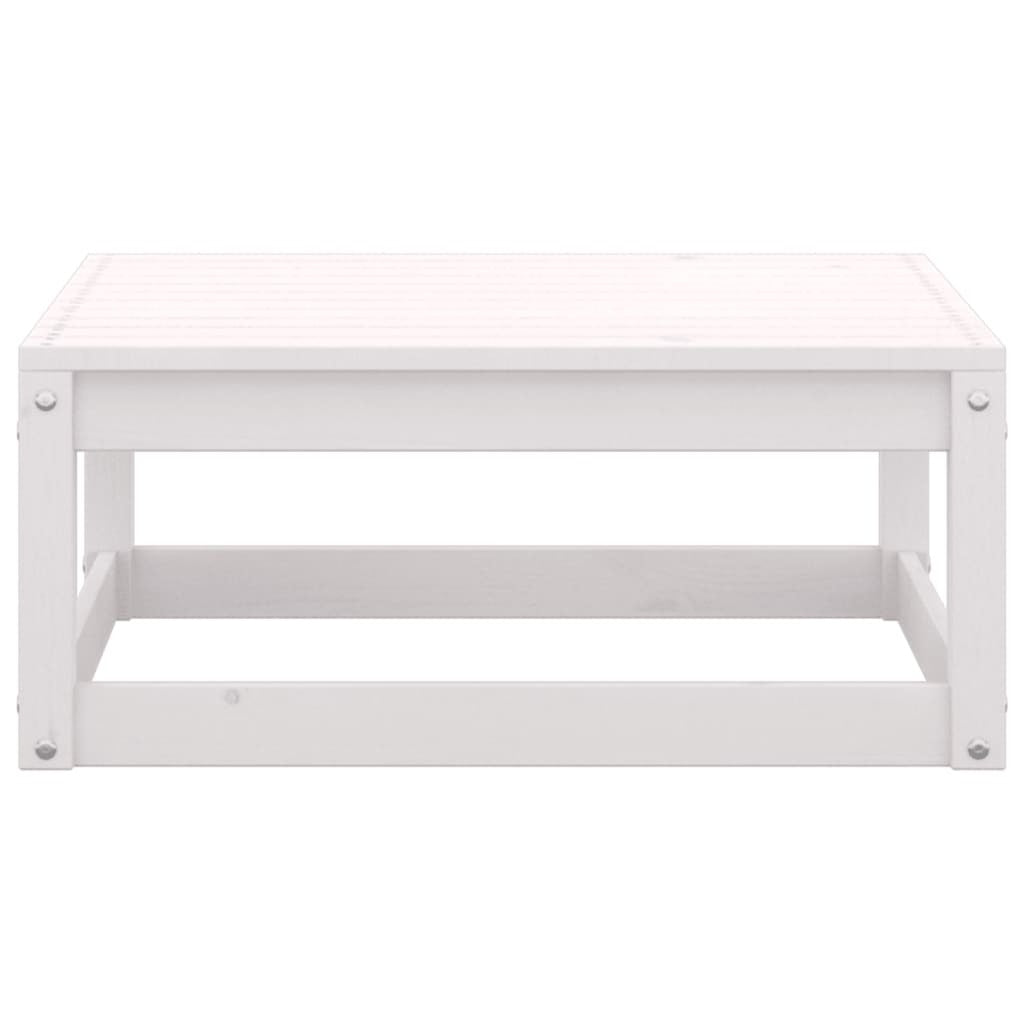 2 Piece Garden Lounge Set Modular Outdoor Furniture Solid Pinewood White