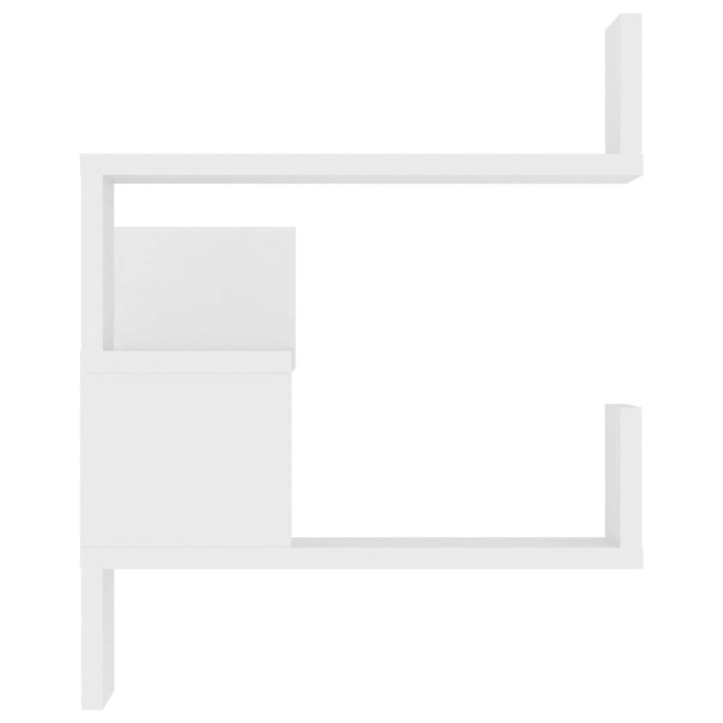 Wall Corner Shelves 2 pcs White 40x40x50 cm Engineered Wood