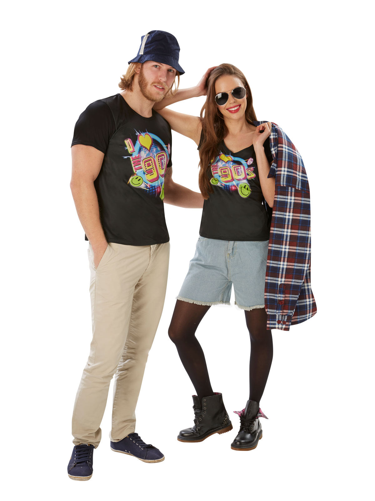 I Love the 90s Adult T-Shirt with Retro Print for Costume or Theme Parties