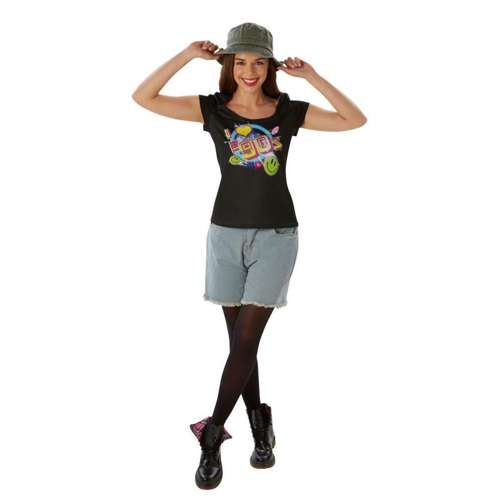 I Love the 90s Adult T-Shirt with Retro Print for Costume or Theme Parties