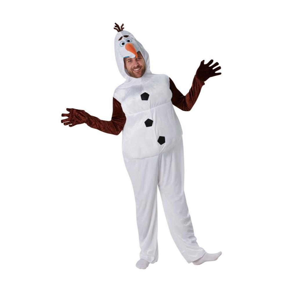 Disney Frozen Olaf Costume for Kids Official Licensed Jumpsuit with Snowman Headpiece, White Colour