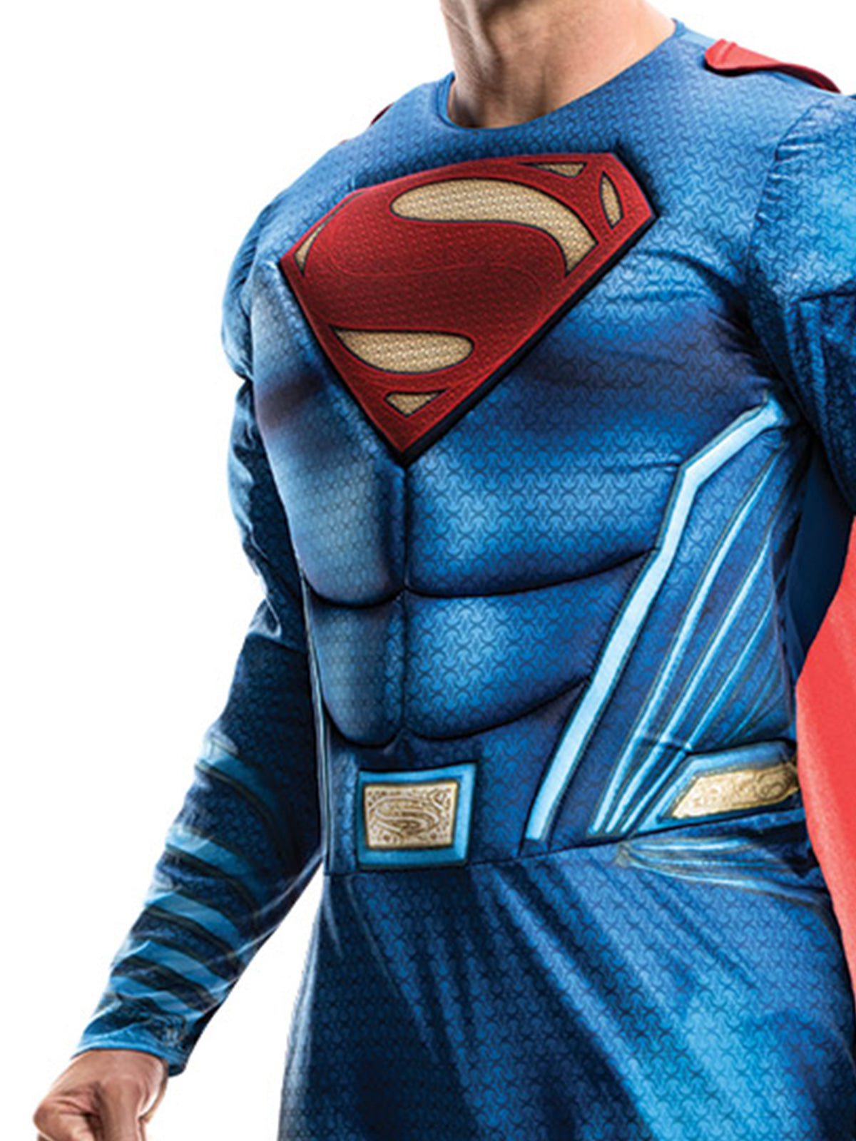 Superman Costume for Men Deluxe Muscle Chest DC Comics Jumpsuit with Cape
