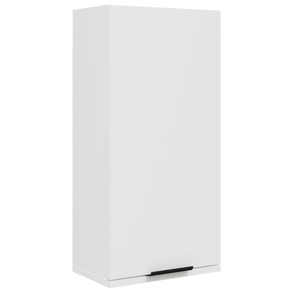 Wall-Mounted Bathroom Cabinet Storage Unit Single Door Engineered Wood White