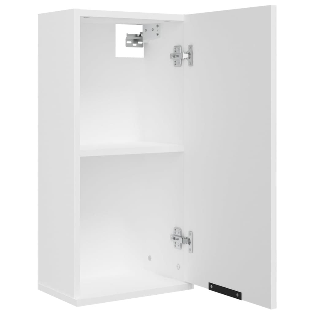 Wall-Mounted Bathroom Cabinet Storage Unit Single Door Engineered Wood White
