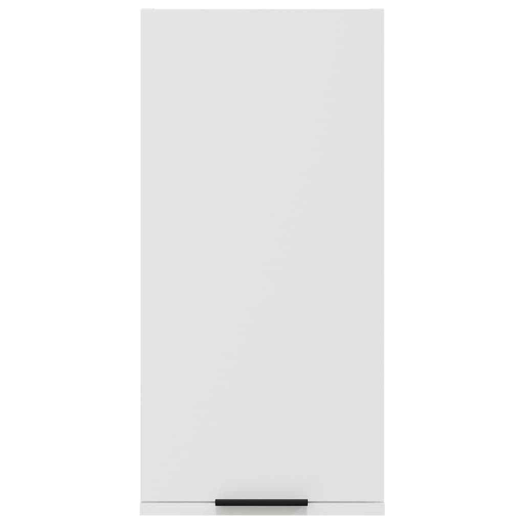 Wall-Mounted Bathroom Cabinet Storage Unit Single Door Engineered Wood White
