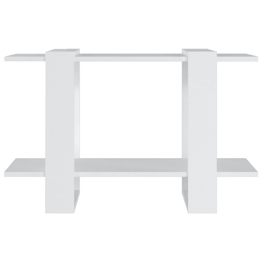 Book Cabinet Room Divider Storage Bookshelf Unit Compact Engineered Wood White