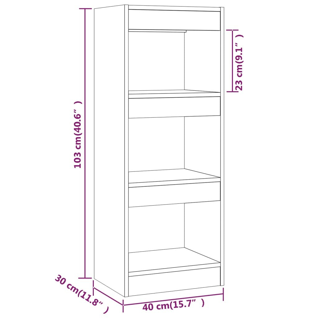 Book Cabinet Room Divider Storage Bookshelf Tall High Gloss Engineered White