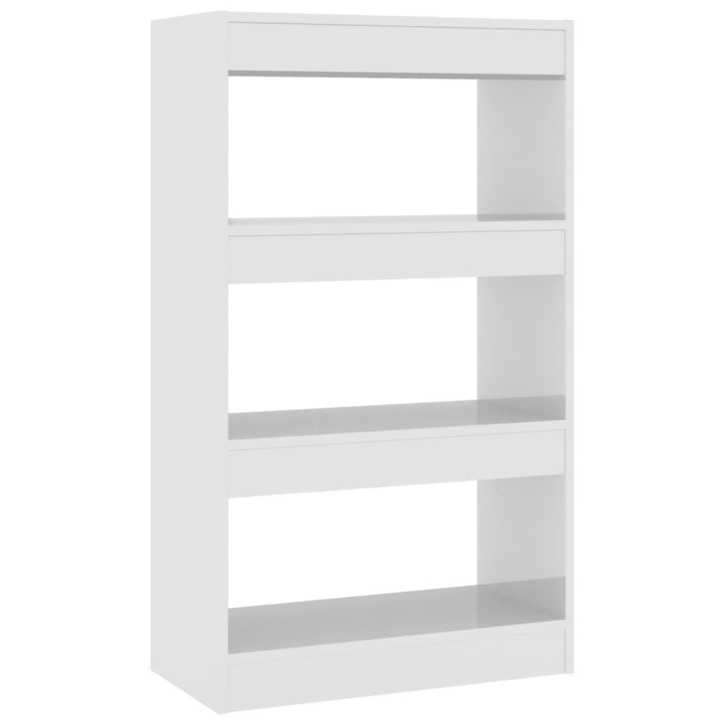 Book Cabinet Room Divider Storage Bookshelf High Gloss Engineered White