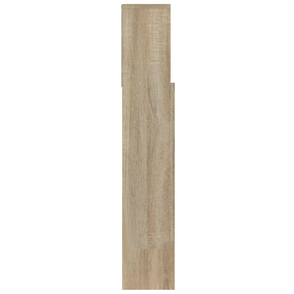 Headboard Cabinet Bed Storage Unit 100cm Engineered Wood Sonoma Oak