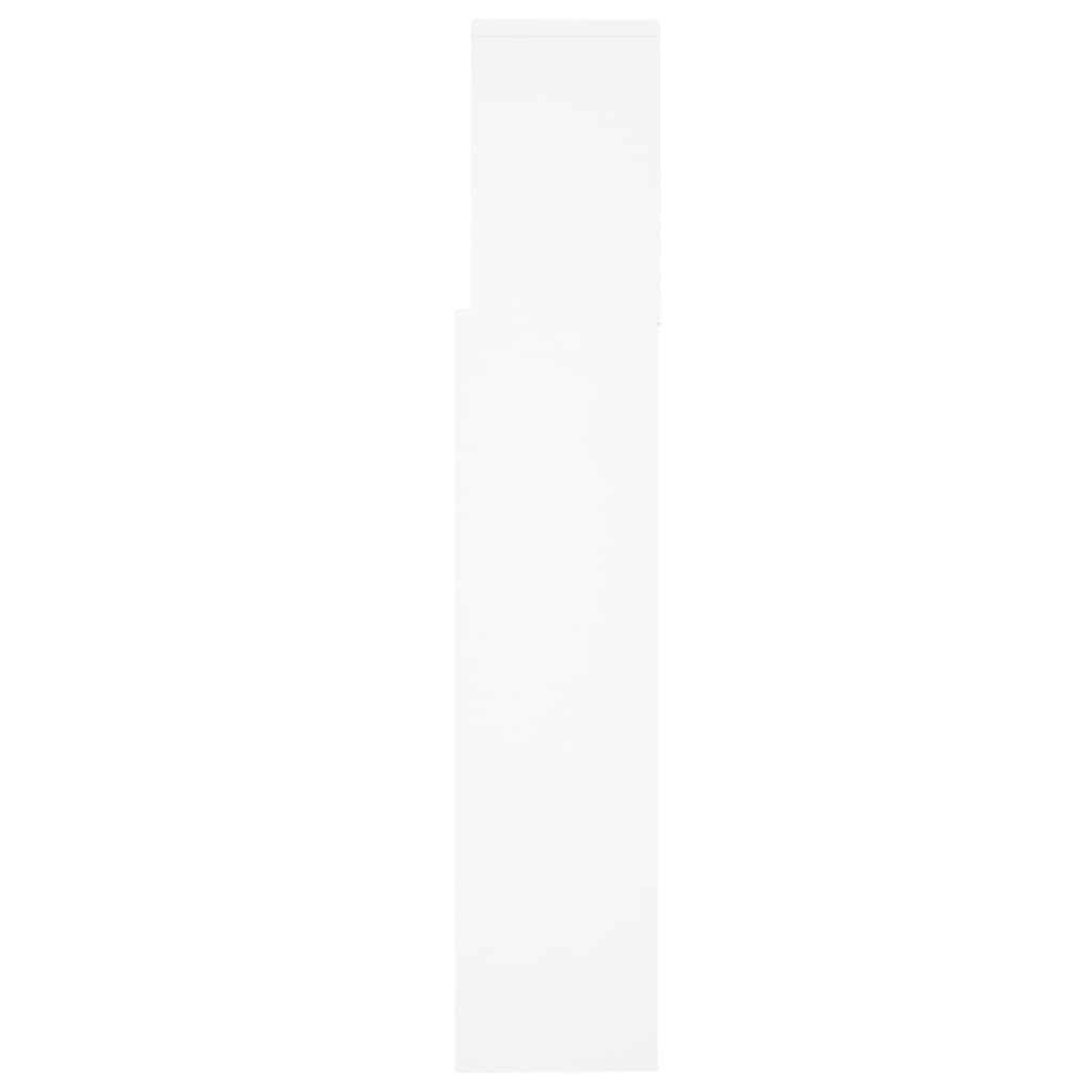 Headboard Engineered Wood Cabinet White Bookcase Storage 160cm