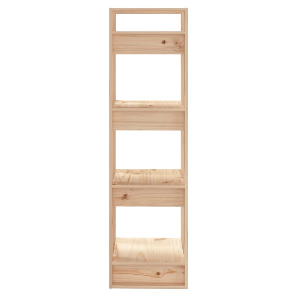 Book Cabinet Room Divider Storage Bookshelf Unit Solid Pinewood Natural